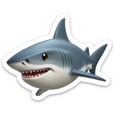 Shark driving sticker
