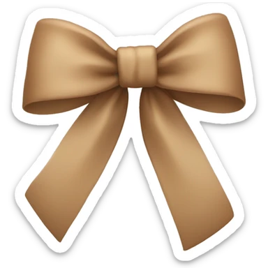 Light brown bow sticker