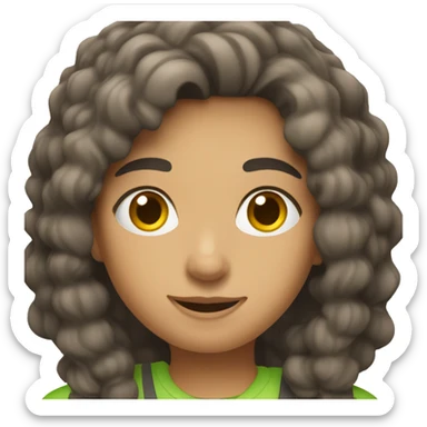 Camp counsellor brunette sticker