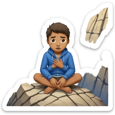 homme qui une montagne coincé dans les fesse sticker