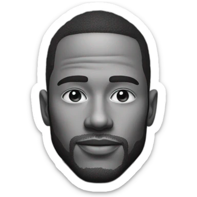 realist giga chad black and white sticker