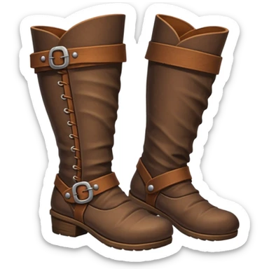 medievil boots, simple fantasy adveture boots, female, no laces sticker