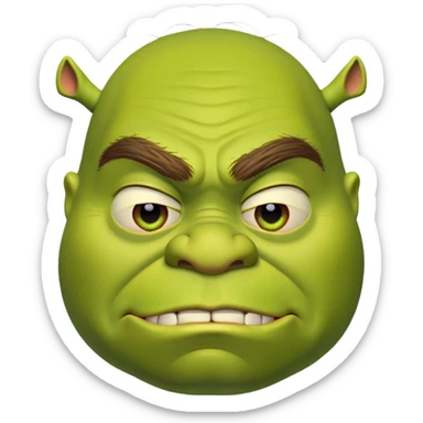 iconic Shrek face sticker