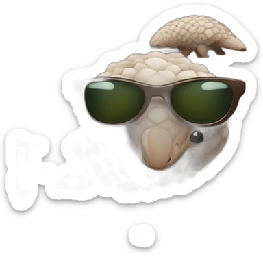 Pangolin con lentes oscuros sticker