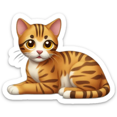 Bengal cute cat sticker