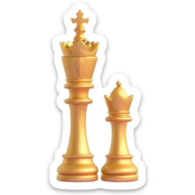 golden knight chess piece sticker