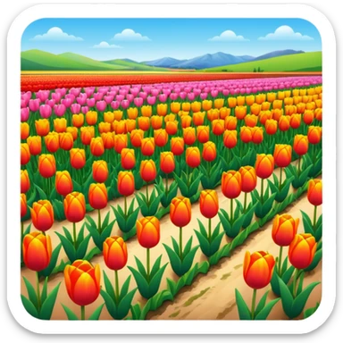 tulips fields sticker