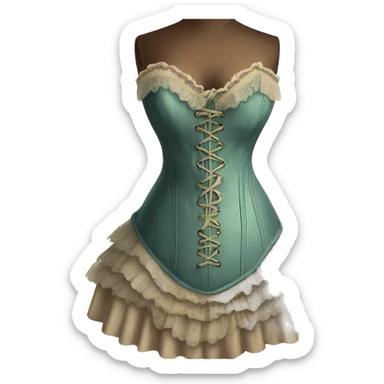 Beautiful vintage corset dress  sticker