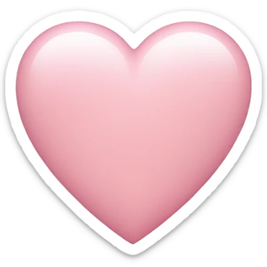 light pink heart  sticker
