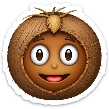 an indian coconut sticker