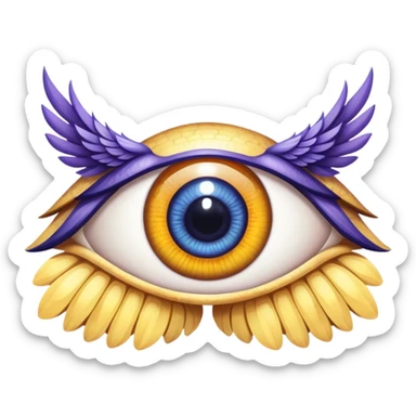 eye with six wings sticker