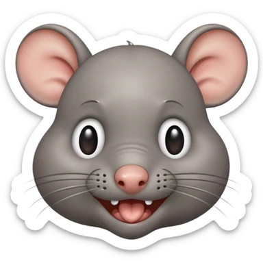 A rat crying in happiness  sticker