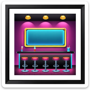 nightclub wtihout people sticker