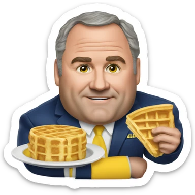 Mike McCarthy with Waffle House menu sticker