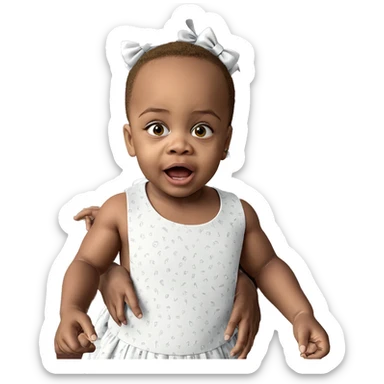 surprised boy in dress sticker