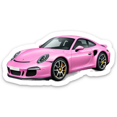 pink porshe  sticker
