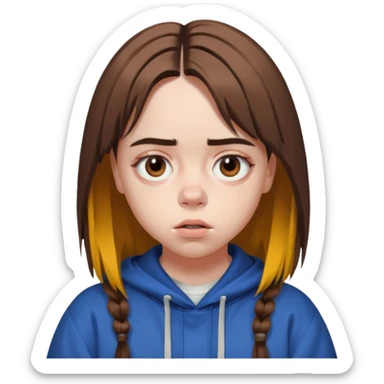 Billie Eilish just face  sticker
