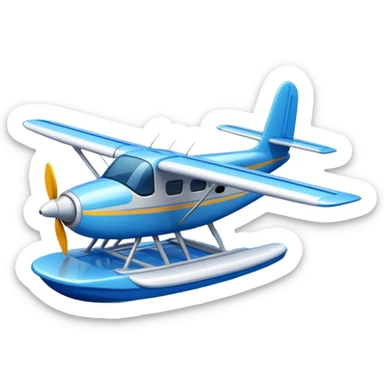 a seaplane on the water sticker