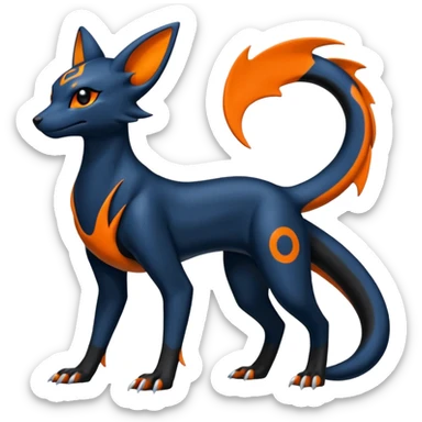 Umbreon-Salandit-Nargacuga-Amaura-fusion (Full body) sticker