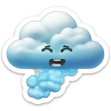 Vape with big cloud sticker