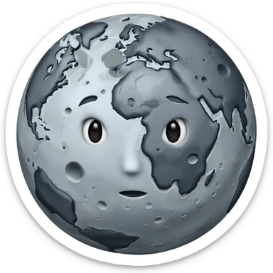 The planet Mercury with “no” face and make it less like earth  sticker