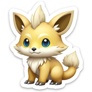 Cute cool colorful fantasy animal hybrid Fakemon full body sticker