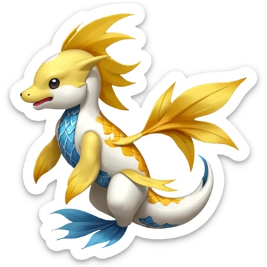 Manectric-Electrike-Furfrou-koi-Fakemon-fusion, full body sticker