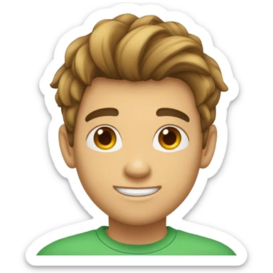 adolescente masculino moreno claro com cabelo um pouco liso sticker