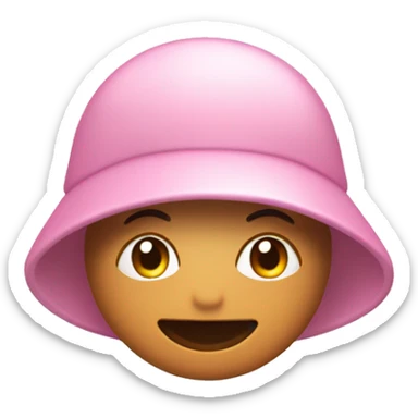 Light pink cappy with the word “mom” on it sticker