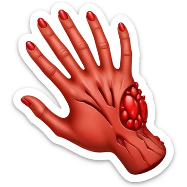infected hand sticker