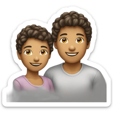 deux adolescents heureux sticker
