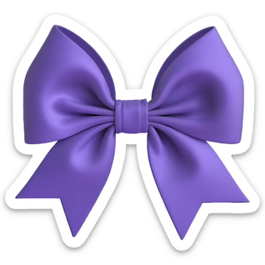elegant satin hair bow sticker