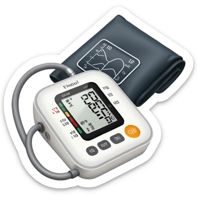 blood pressure cuff on arm sticker