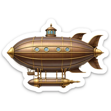 Steampunk Airship sticker