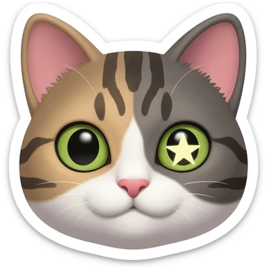 Cat star eye sticker