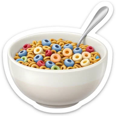 Cereal bowl sticker