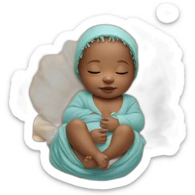 newborn in boho style sticker