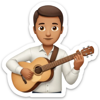 Spanish man playing guitar sticker