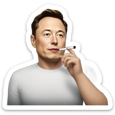 Elon musk smoking sticker