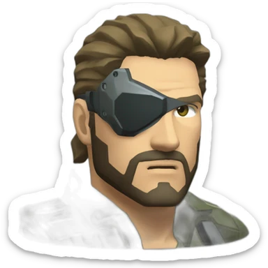 Metalgear bigboss con parche en el ojo sticker