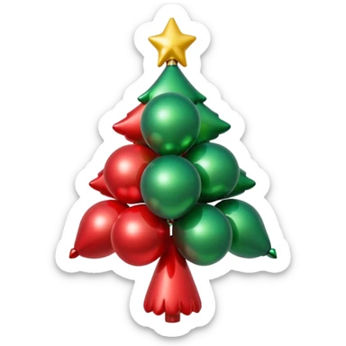 balloon Christmas tree toy sticker