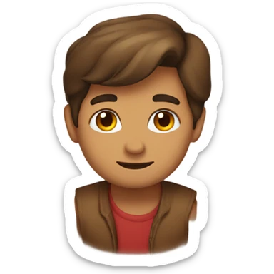 corazón marrón  sticker