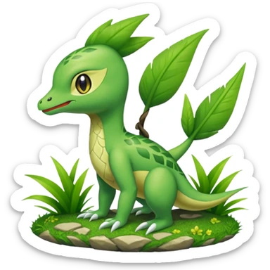 Larvitar-Sceptile-Celebi-Snivy-hybrid-fusion (full body) sticker