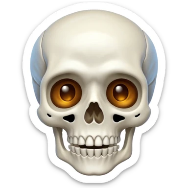 Skeleton mewing sticker