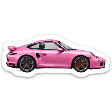pink porche sticker