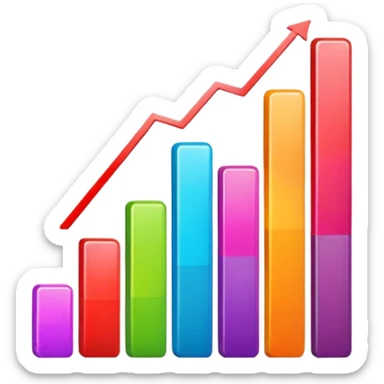 grafico de barras descendente sticker