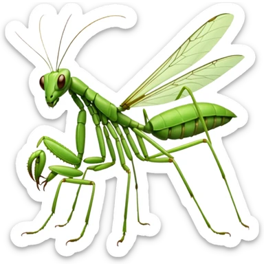 Praying mantis emoji sticker
