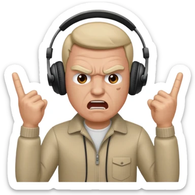 radio guy swearing sticker