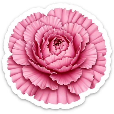 Pink carnation emolis sticker