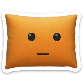 orange pillow sticker